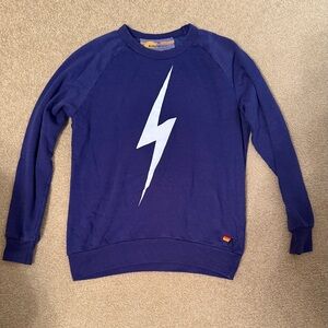 Purple Aviator Nation Lightning Bolt Coed M Sweatshirt